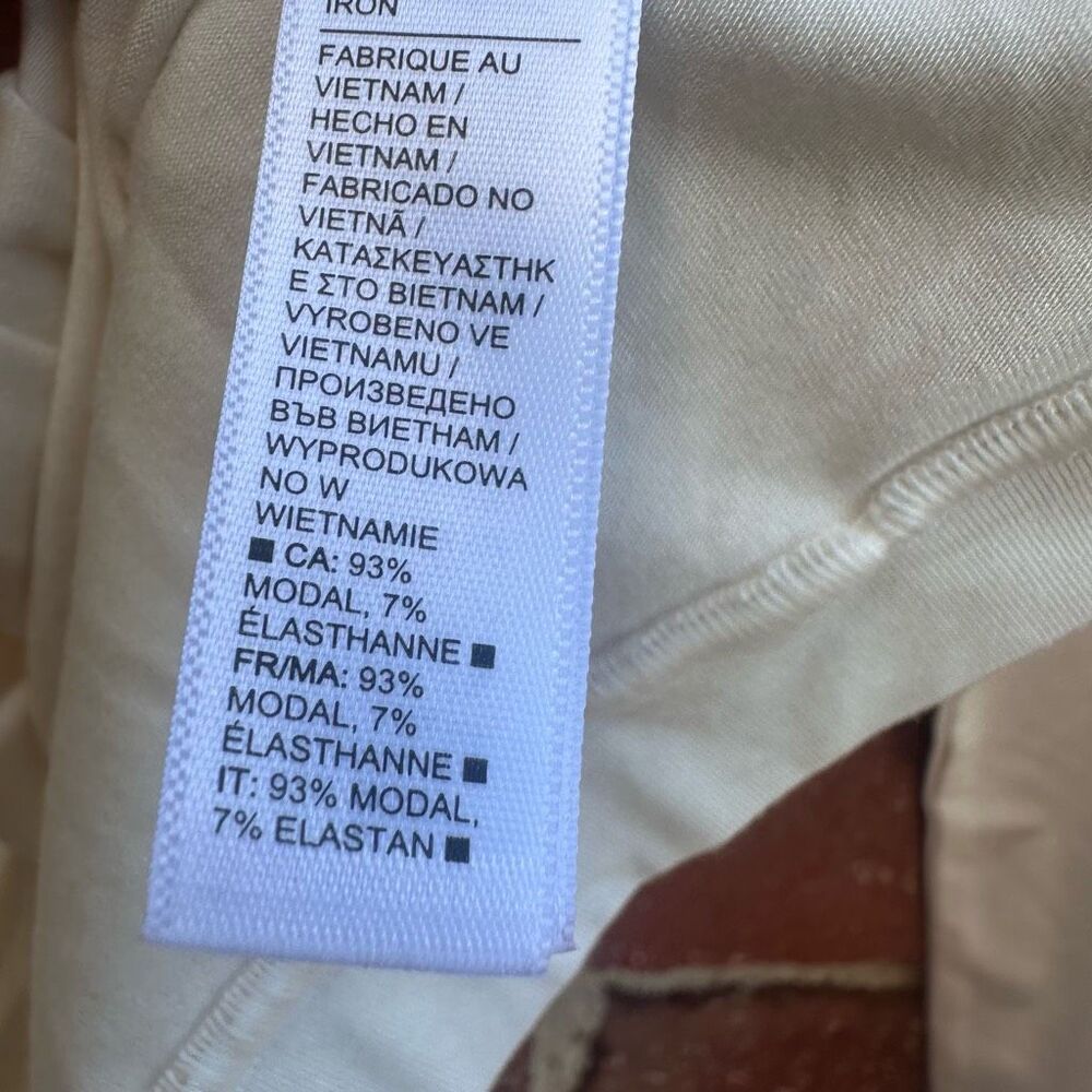 Athleta Weekender Ruched Boat Neck Tencel Long Sleeve Top White Small NEW - Picture 7 of 8